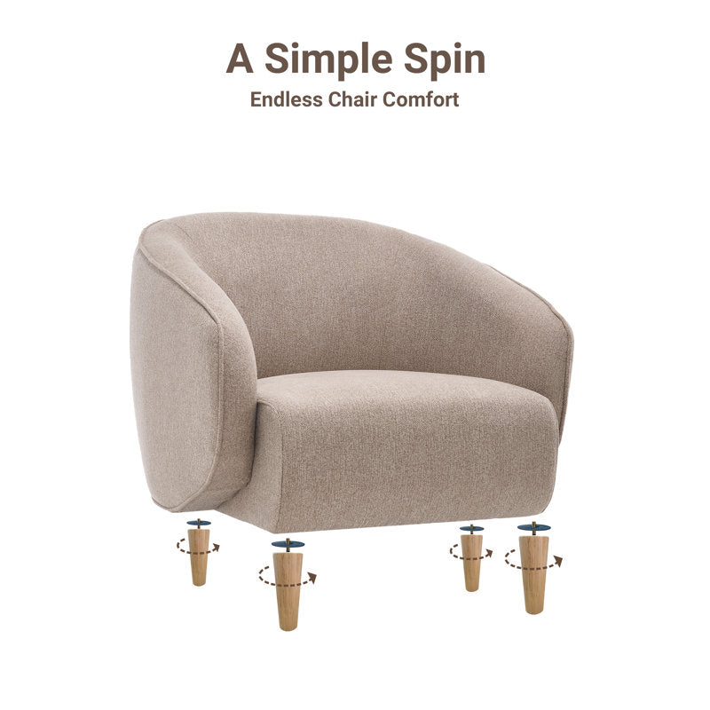 Aurelia 3-Piece Modern Chenille Living Room Set - Sofa & Accent Chair