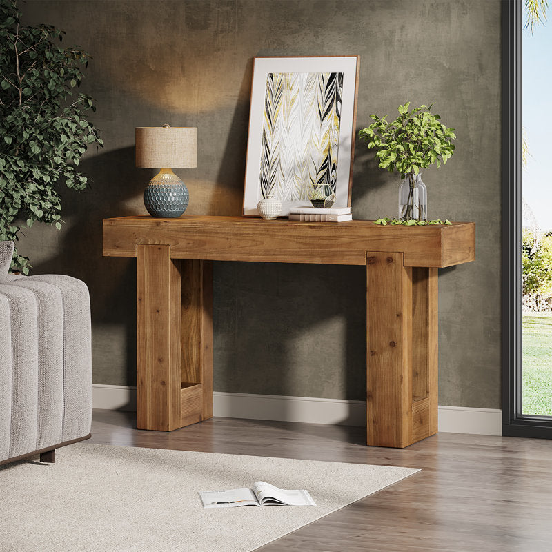 Rowan - 55" Console Table Farmhouse Solid Wood Entryway