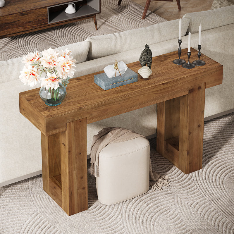 Rowan - 55" Console Table Farmhouse Solid Wood Entryway