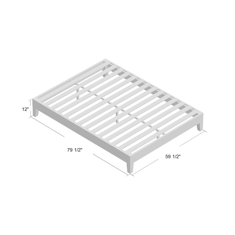 Amaryn - Solid Wood Platform Bed Queen Mid-Century Modern Frame