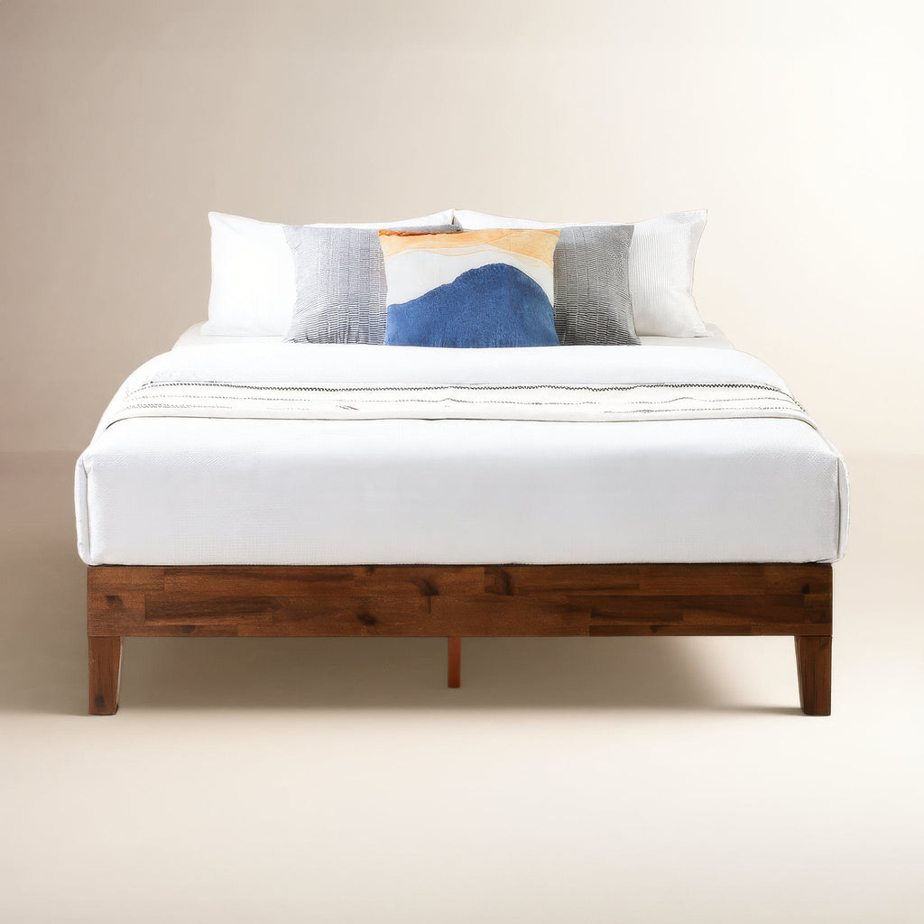 Amaryn - Solid Wood Platform Bed Queen Mid-Century Modern Frame