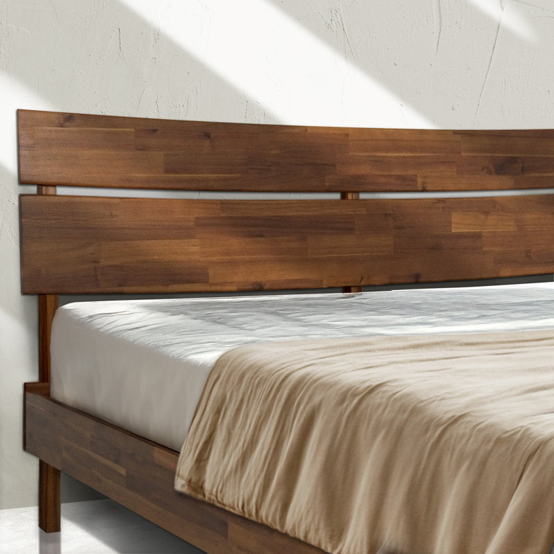 Antione - Solid Acacia Wood Platform Bed Frame - Farmhouse Bedroom