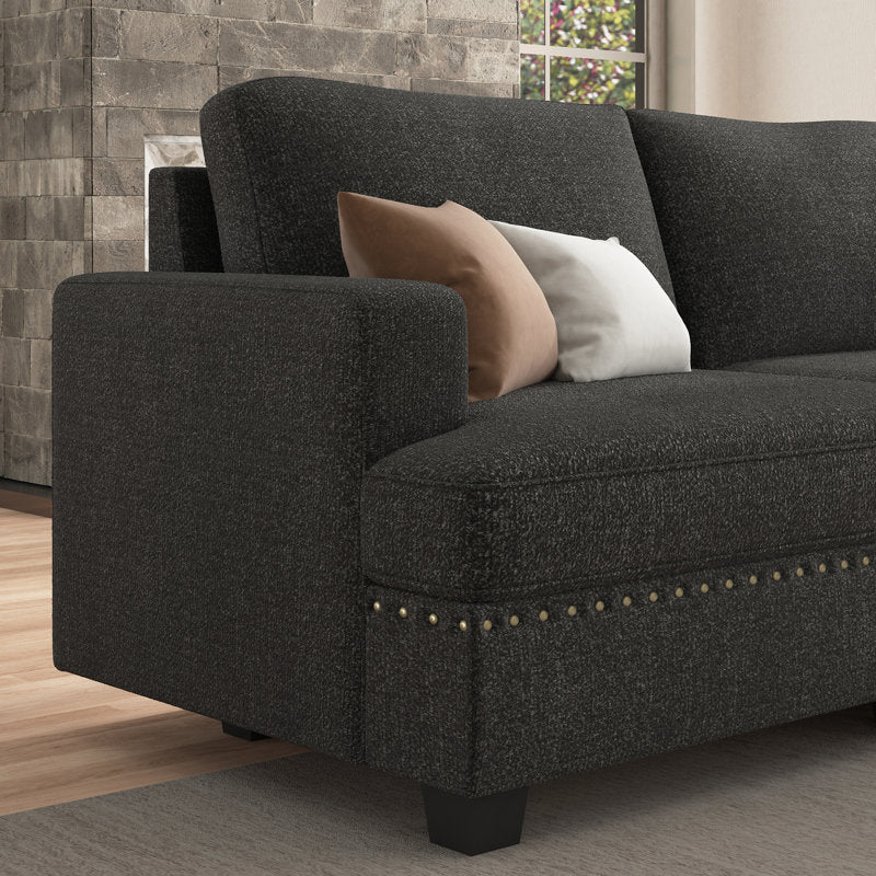 Anureet - 4-Person Modular Sectional Sofa with Nailhead Trim
