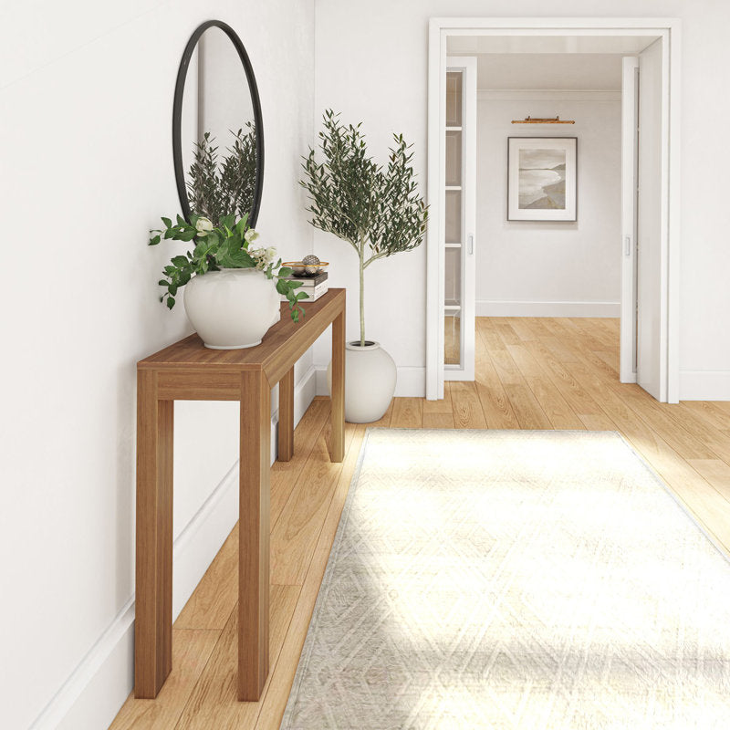 Bahez - Solid Pine Wood Console Table Modern Entryway Sofa Table