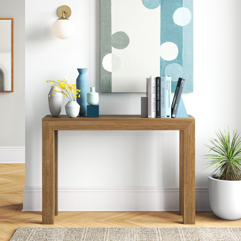Bahez - Solid Pine Wood Console Table Modern Entryway Sofa Table