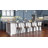 Burney - Set of 4 Wood & Metal Counter Stools for Kitchen & Bar