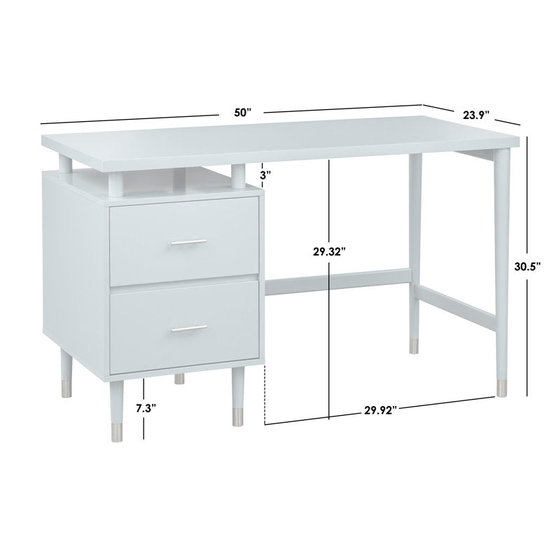 Camylle Writing Desk - Mid-Century Modern Wood Desk for Home Office