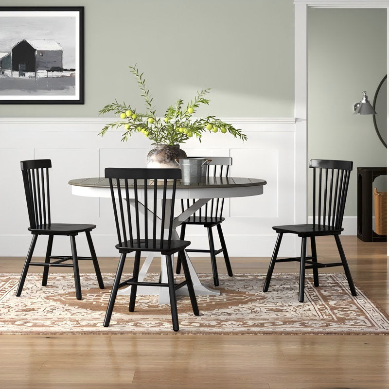 Chesley - Solid Wood Dining Chair Set of 4 Farmhouse Kitchen Seating