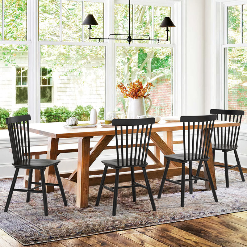 Chesley - Solid Wood Dining Chair Set of 4 Farmhouse Kitchen Seating