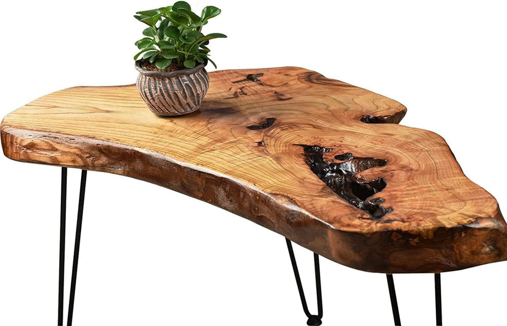 Christella - Reclaimed Camphor Wood Coffee Table Rustic Living Room