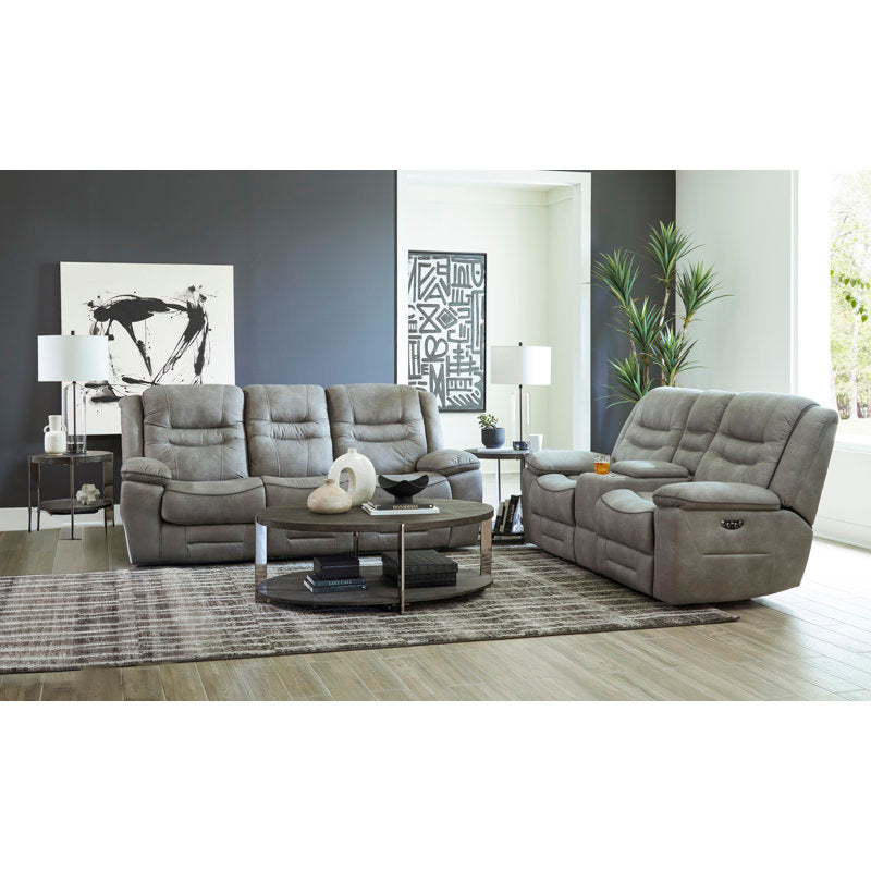 Clayton - Power Reclining Sofa Set Leather Look Modern Living Room