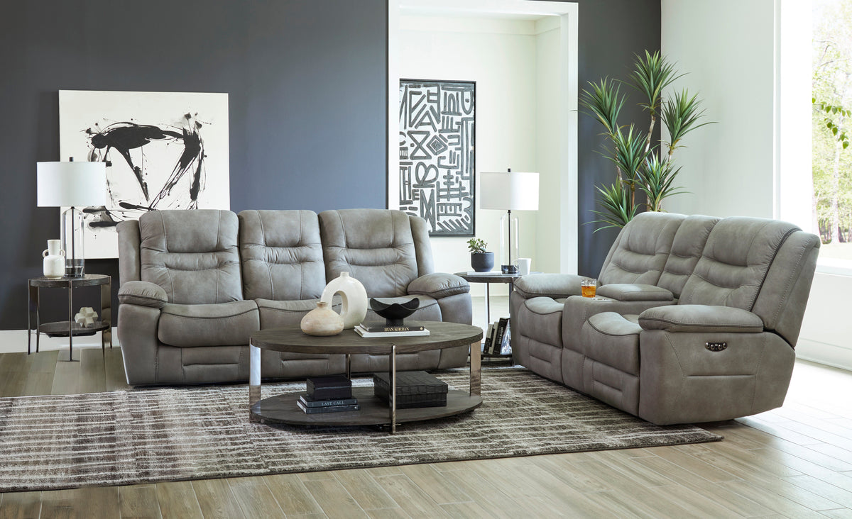 Clayton - Power Reclining Sofa Set Leather Look Modern Living Room
