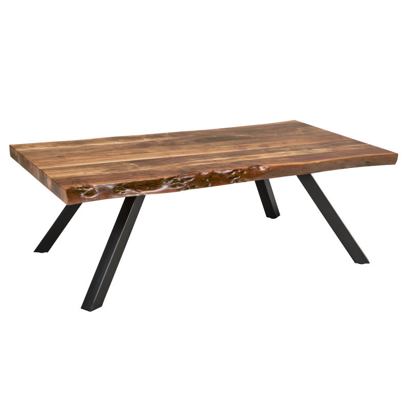 Crissman - Live Edge Solid Wood Coffee Table for Living Room