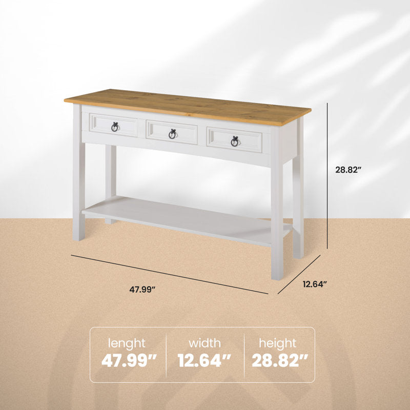 Dinnington - 48" Solid Pine Console Table for Entryway & Hallway