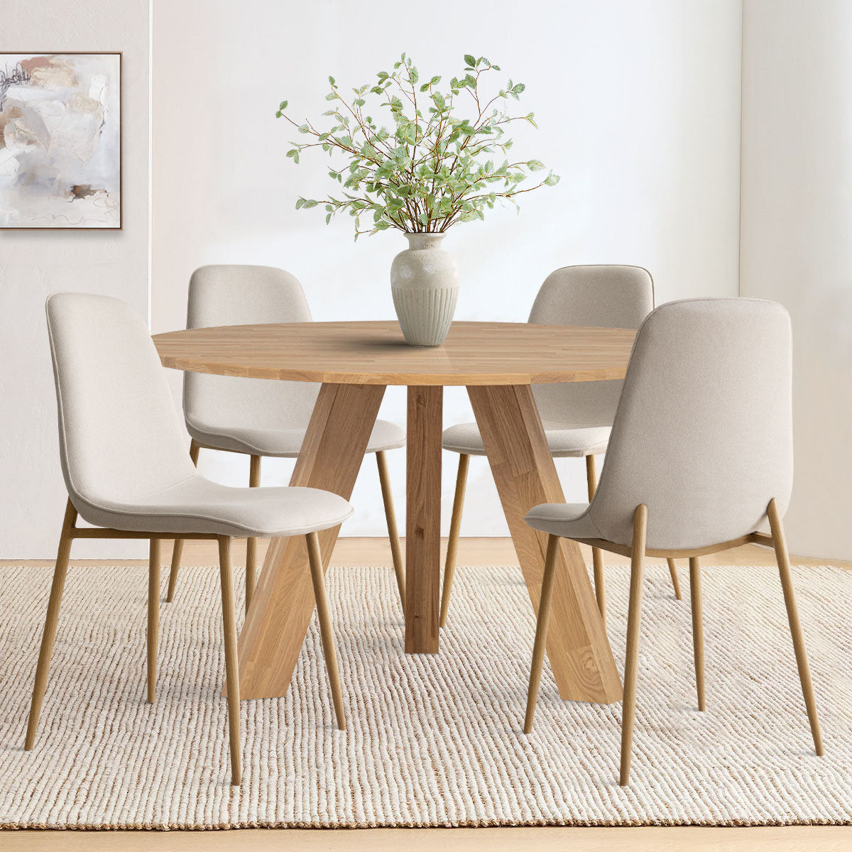 Folmar - Upholstered Dining Chair Set of 4 Mid-Century Modern Kitchen