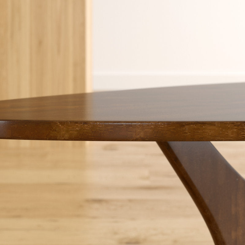 Fresca - Triangular Wood Coffee Table Mid-Century Modern Organic