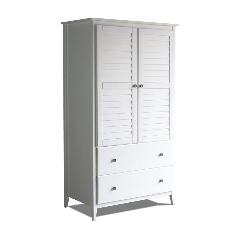 Greenport - Solid Wood Armoire Coastal Wardrobe for Bedroom Storage