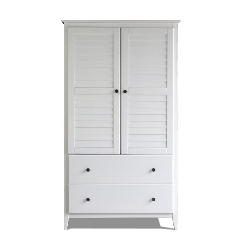Greenport - Solid Wood Armoire Coastal Pine Bedroom Wardrobe