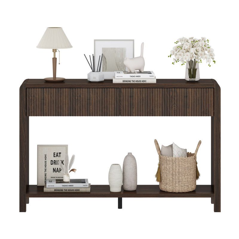 Guinna - 2-Drawer Wood Console Table Modern Entryway Sofa Table