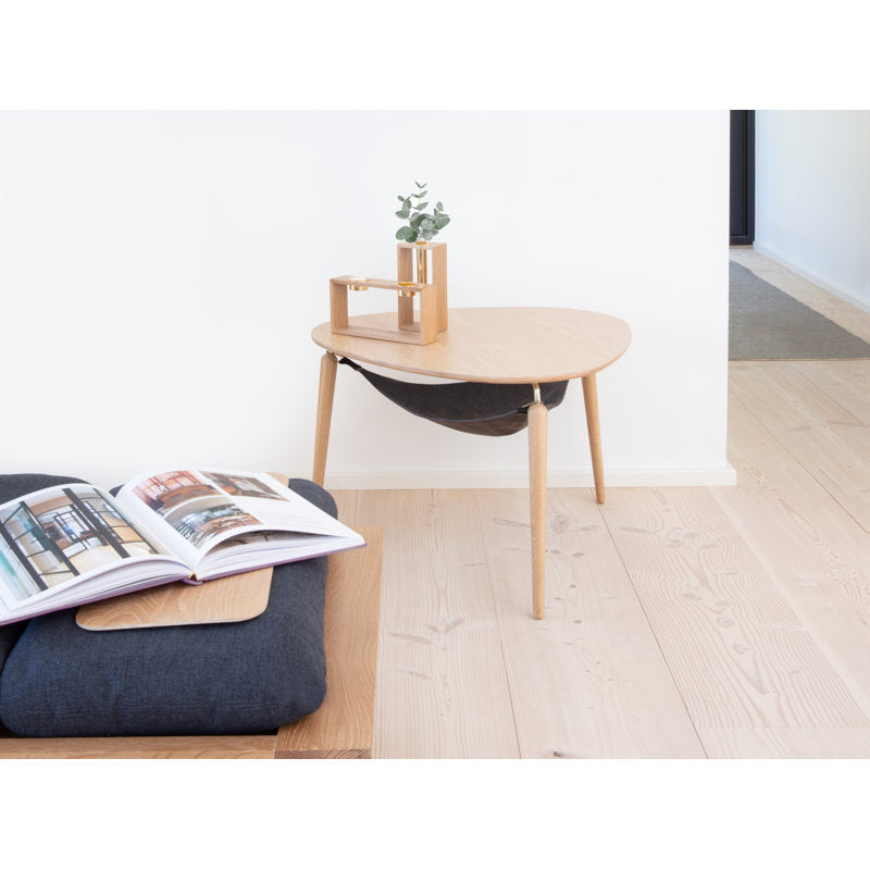 Henninger - Scandinavian Solid Oak Coffee Table with Storage