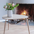 Henninger - Scandinavian Solid Oak Coffee Table with Storage
