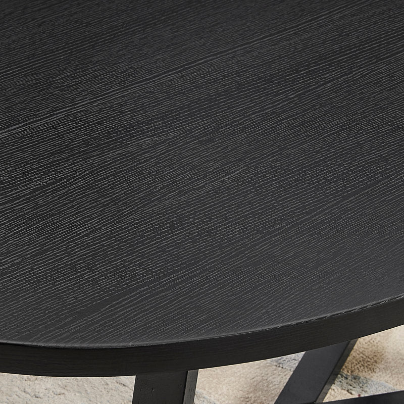 Marvis Savner - Modern Wood Oval Coffee Table for Living Room