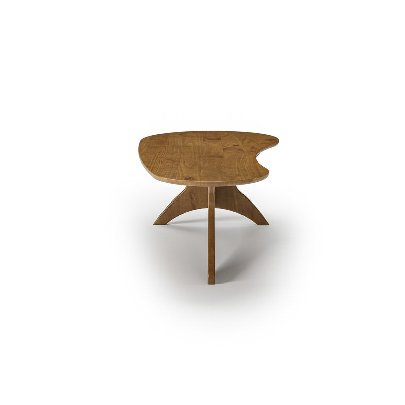 Aura - Abstract Solid Wood Coffee Table Mid Century Modern Living Room