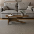 Aura - Abstract Solid Wood Coffee Table Mid Century Modern Living Room
