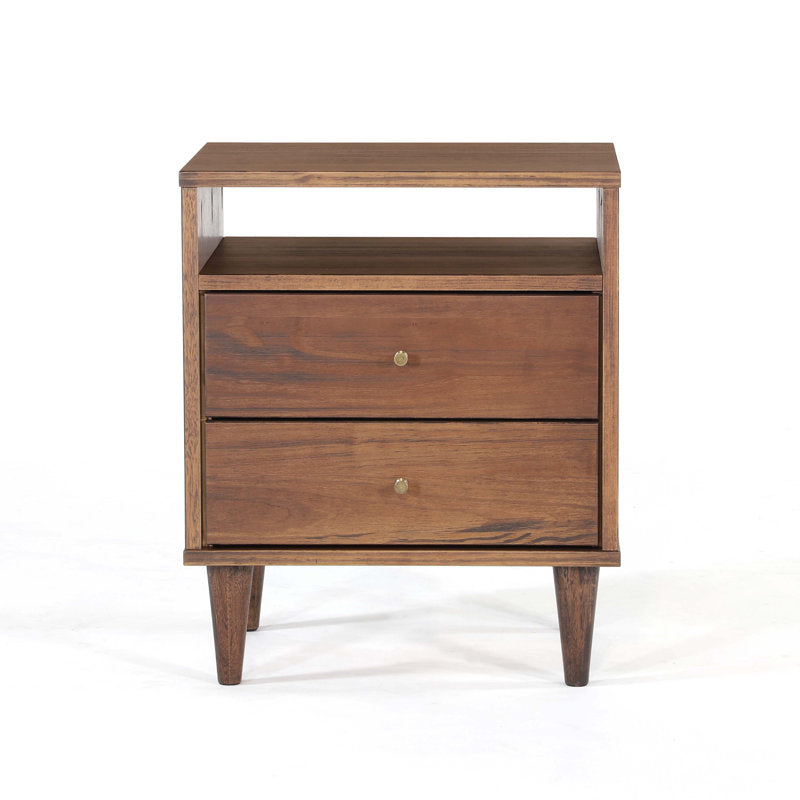 Lumina - Mid-Century Modern Walnut Nightstand for Bedroom Storage
