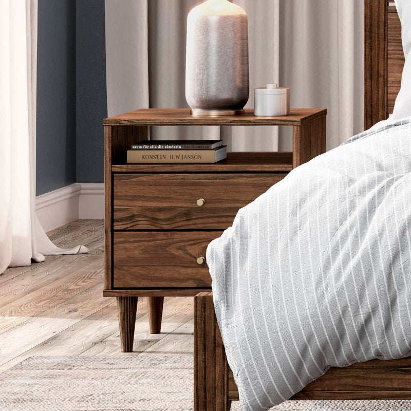 Lumina - Mid-Century Modern Walnut Nightstand for Bedroom Storage