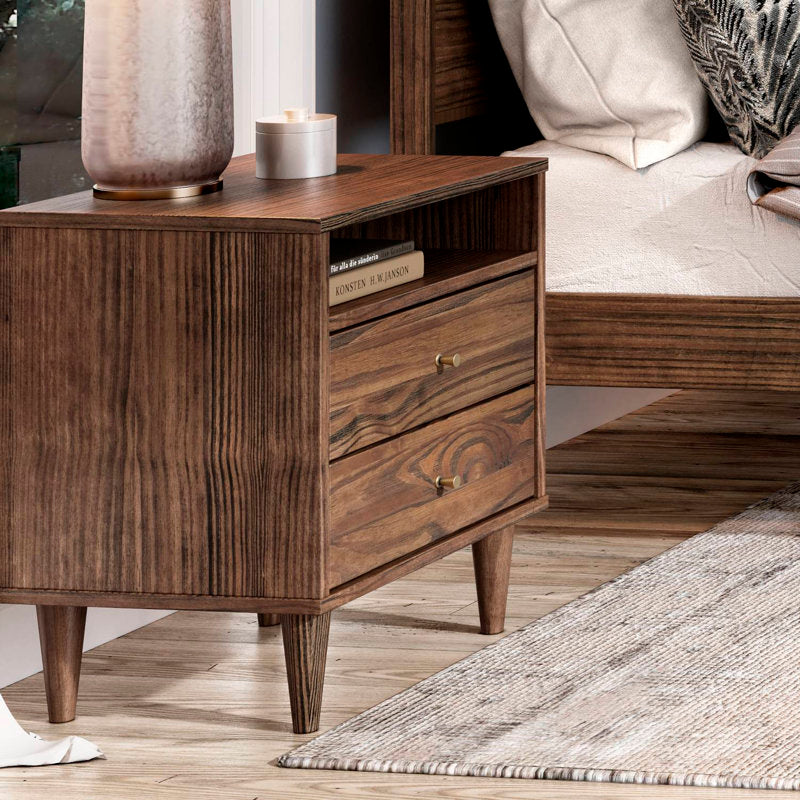 Lumina - Mid-Century Modern Walnut Nightstand for Bedroom Storage
