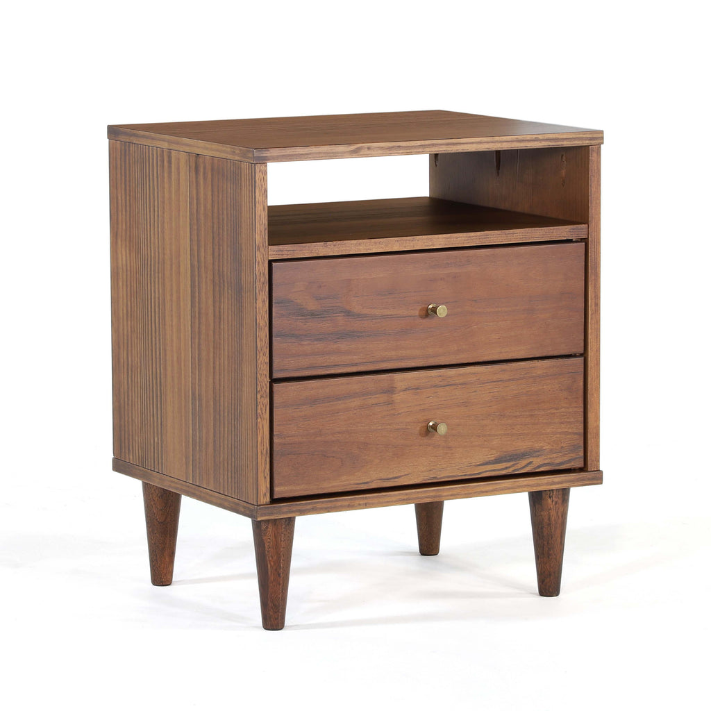 Lumina - Mid-Century Modern Walnut Nightstand for Bedroom Storage