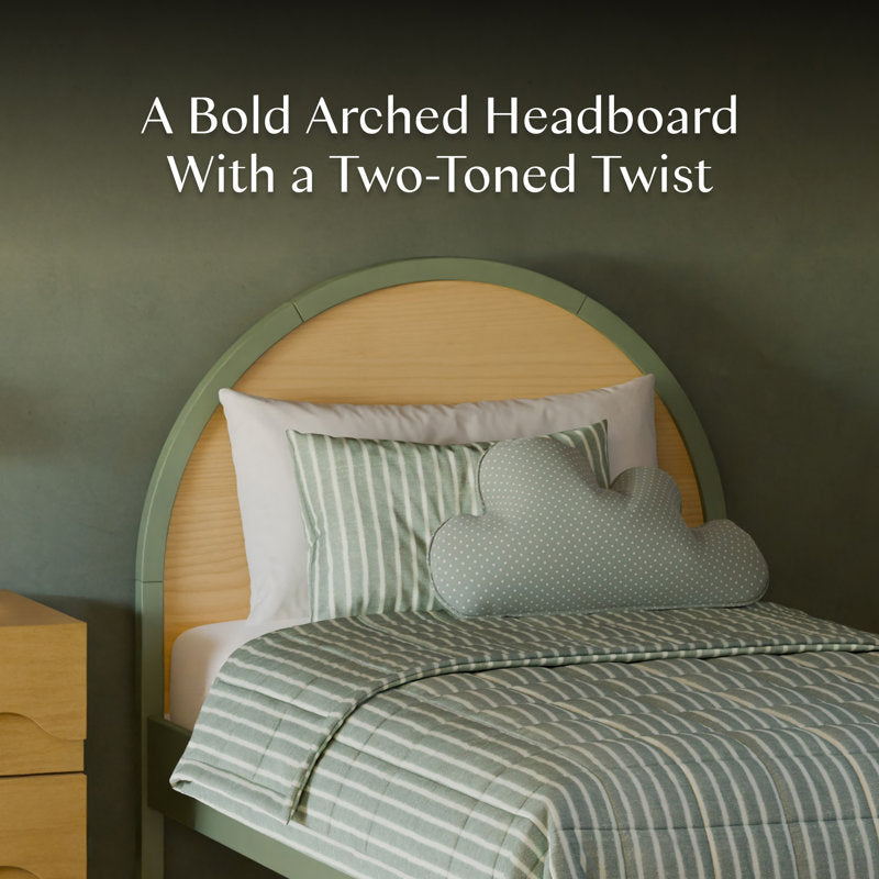 Moab Twin Bed - Modern Sculptural Wood Kids Bed Frame