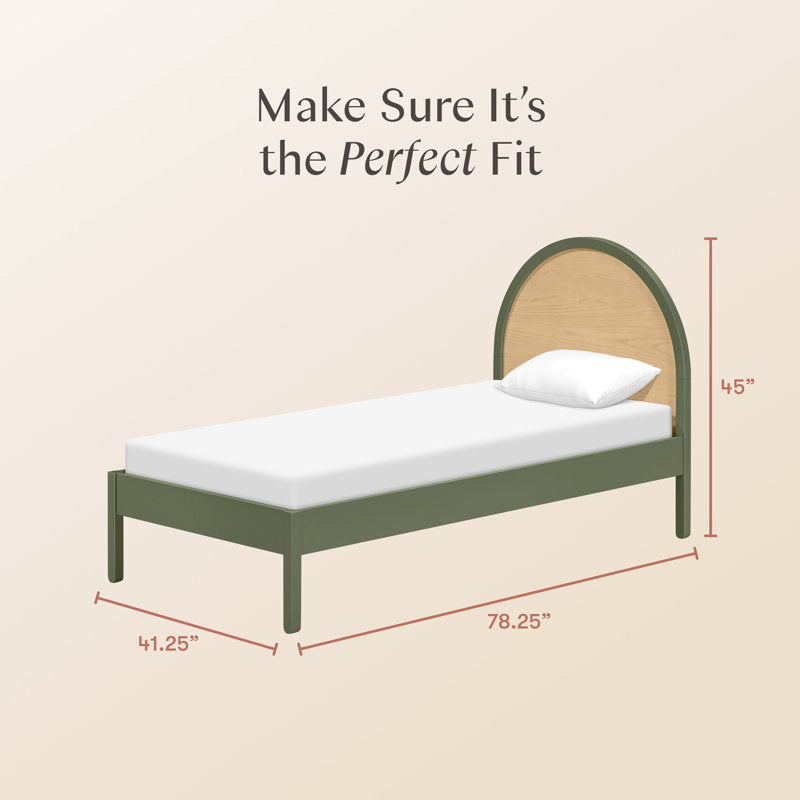 Moab Twin Bed - Modern Sculptural Wood Kids Bed Frame