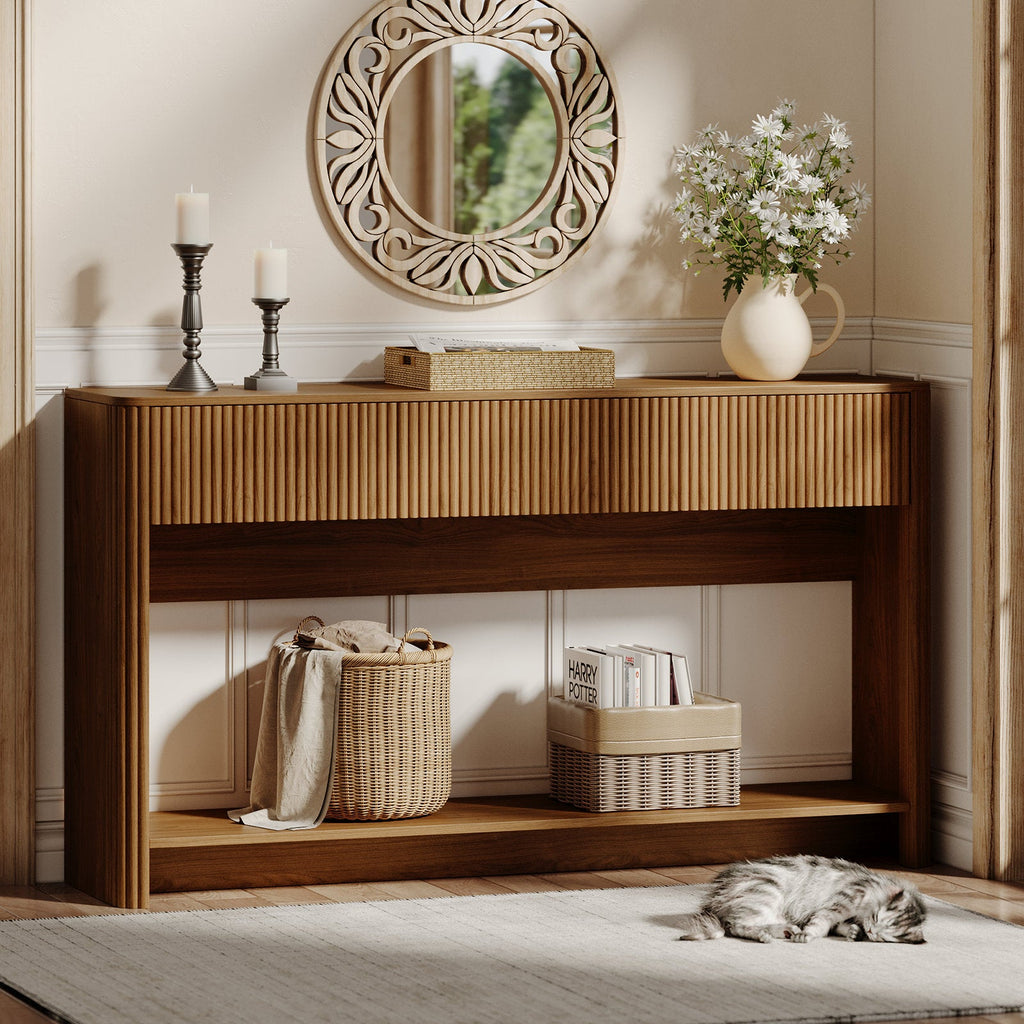 Harlow - Solid Wood Console Table with Drawers for Entryway