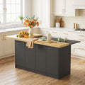 Aura Modern Kitchen Island - MDF Storage Counter for Dining & Prep