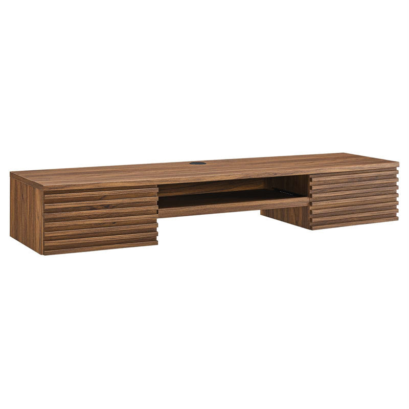 Wall Mount Wood Office Desk Mid-Century Modern Home