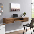 Wall Mount Wood Office Desk Mid-Century Modern Home