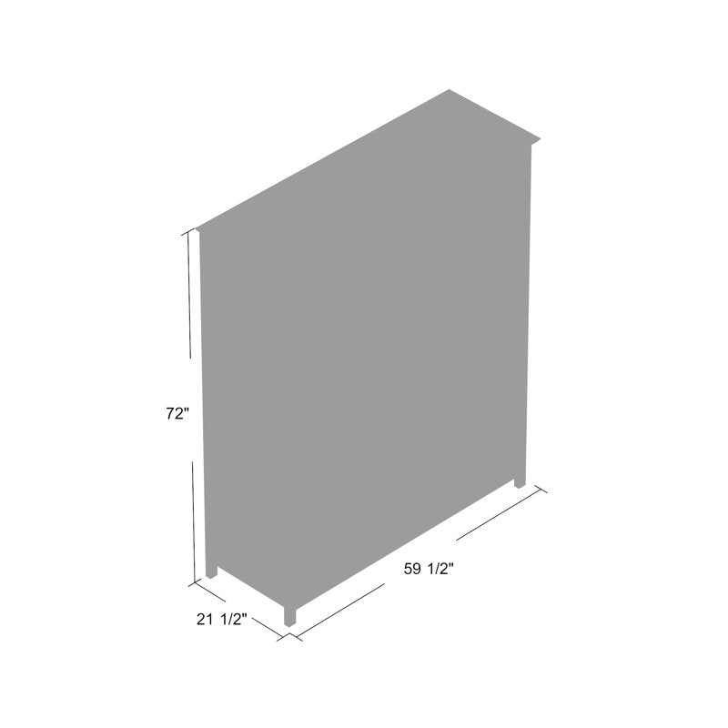 Heritage Shaker Solid Wood Armoire - 3-Door Wardrobe for Bedroom