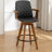 Sitaram Swivel Bar Stools - Set of 2 Mid-Century Faux Leather