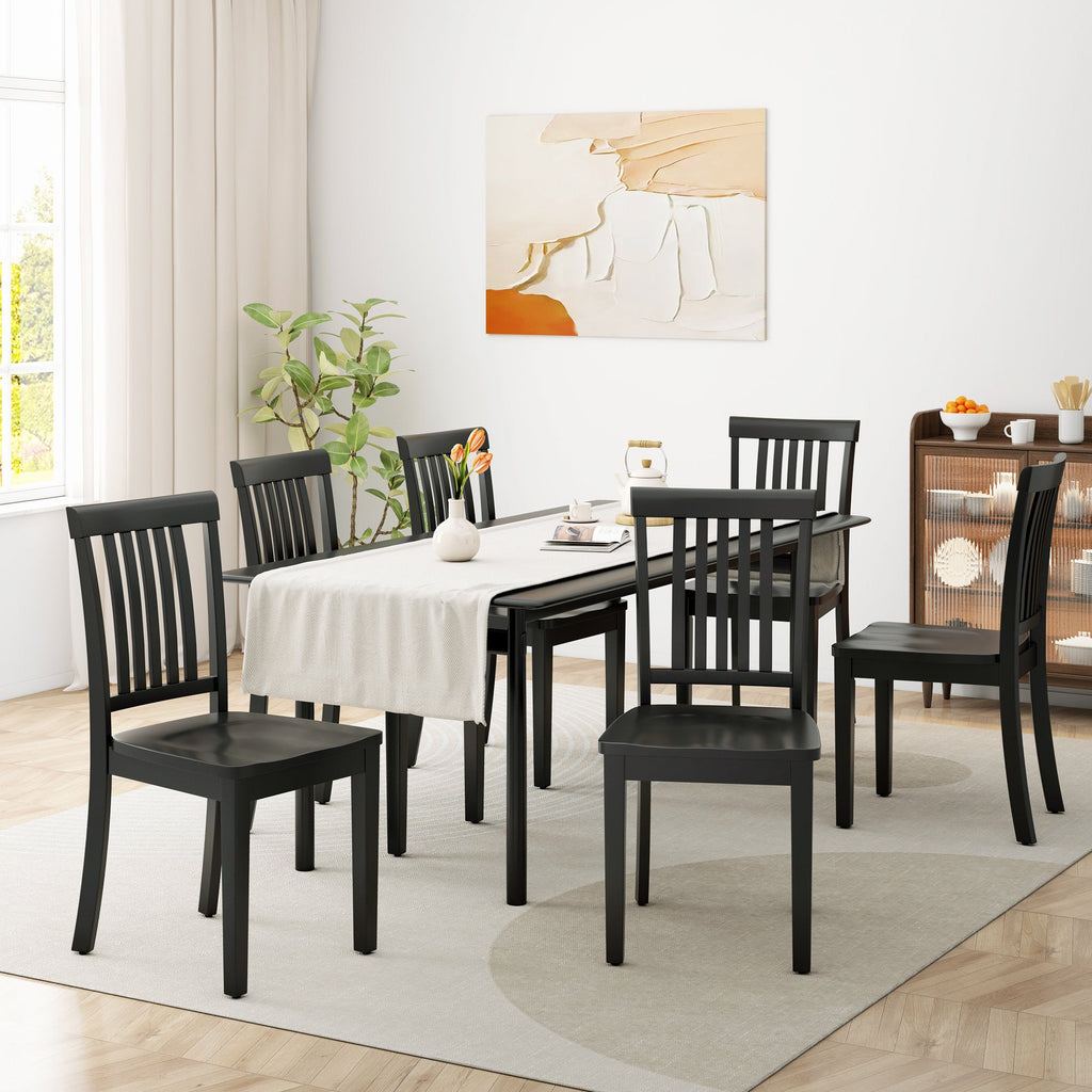 Heritage Mission - Solid Wood Dining Chair Set of 6 - Farmhouse Style