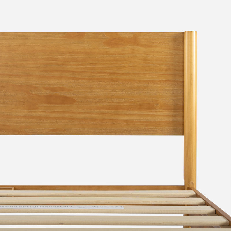 Whitman - Mid-Century Modern Solid Wood Platform Bed - Low Profile